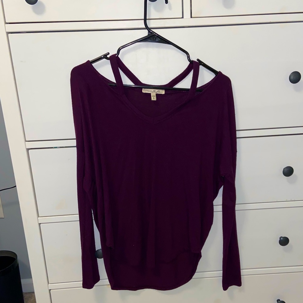 express open shoulder long sleeve